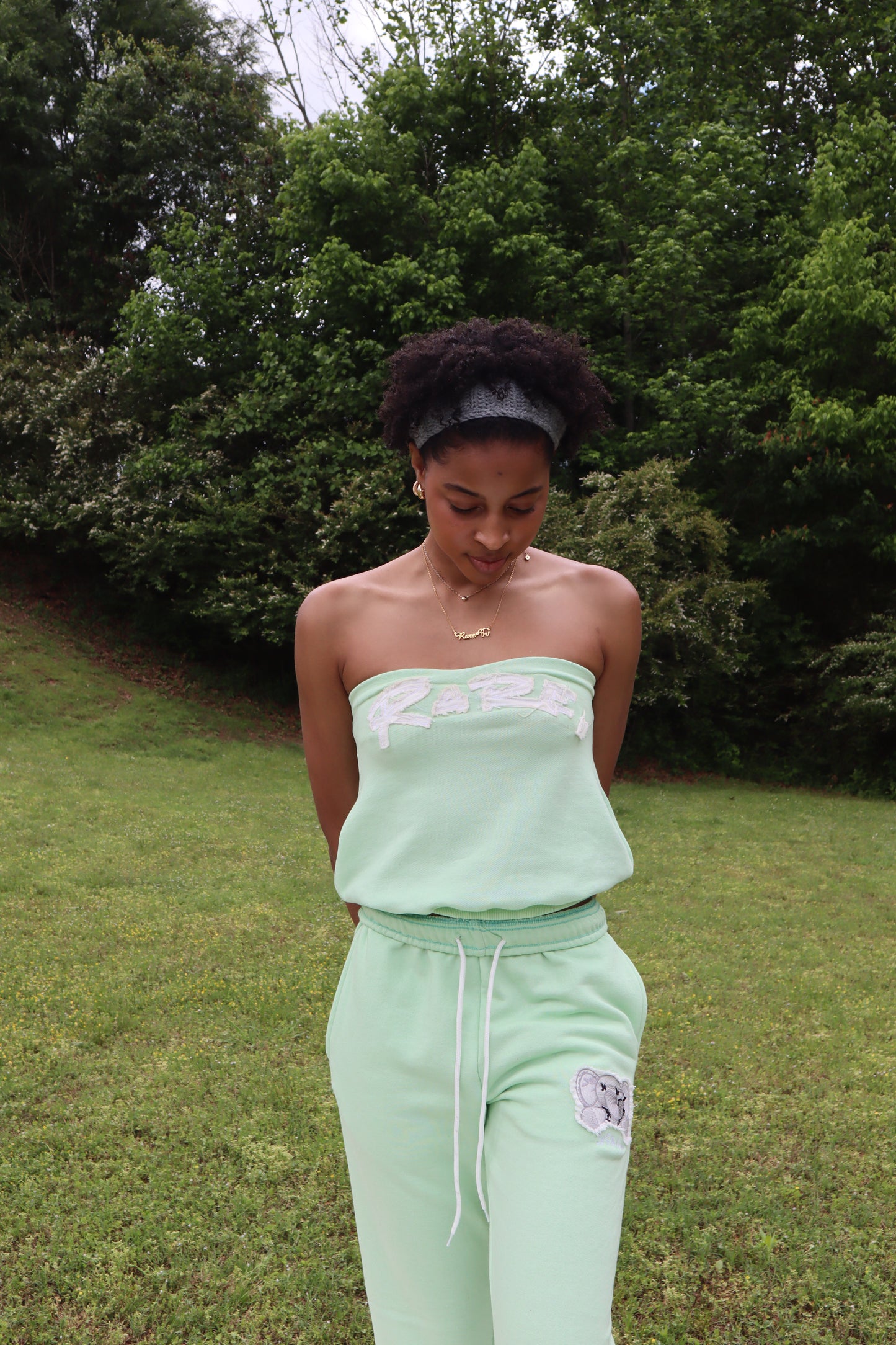 *PRE-ORDER*GREEN Distress Stuffed Elephant Tube Top