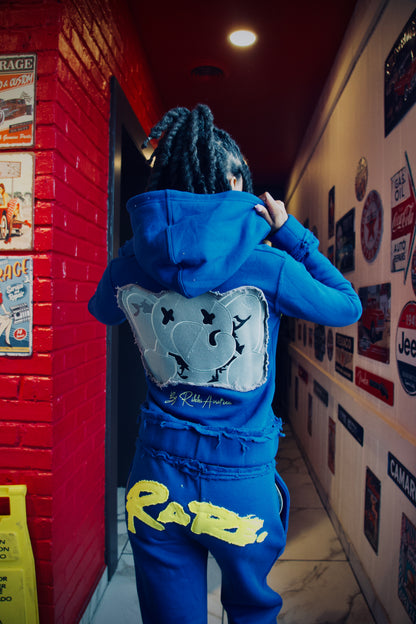 BLUE Distress 2.0 Stuffed Elephant Zip Hoodie