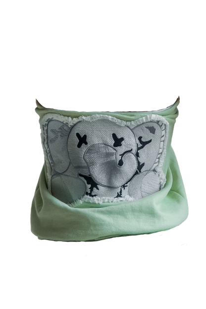 GREEN Distress Stuffed Elephant Tube Top