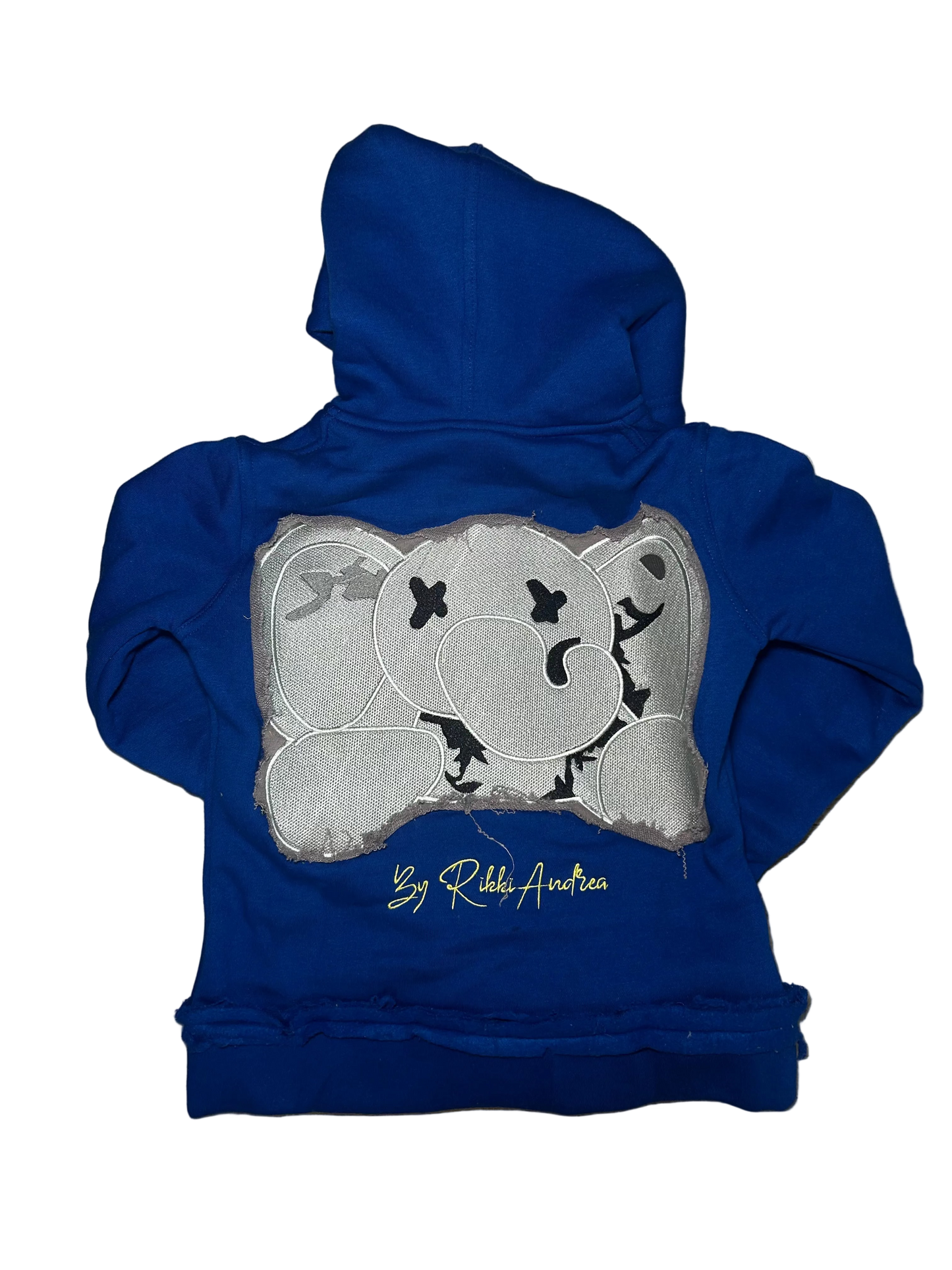 BLUE Distress 2.0 Stuffed Elephant Zip Hoodie